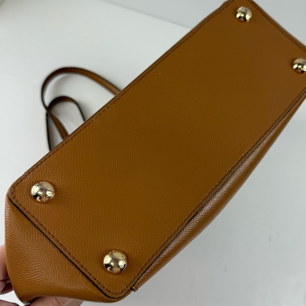 Michael Kors Purse Womens Large Brown Saffiano Leather Tote Bag - Picture 11 of 13